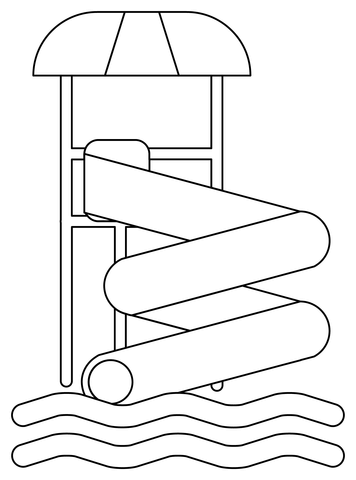 Water Slide Coloring Page